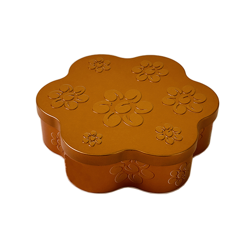 Bespoke metal tinplate fancy flower shaped biscuit cookie box tin reusable tin chocolate candy tin box packaging