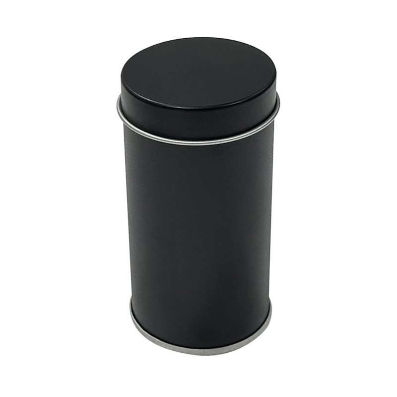 Custom design food grade round spice tin box with double lid manufacturers