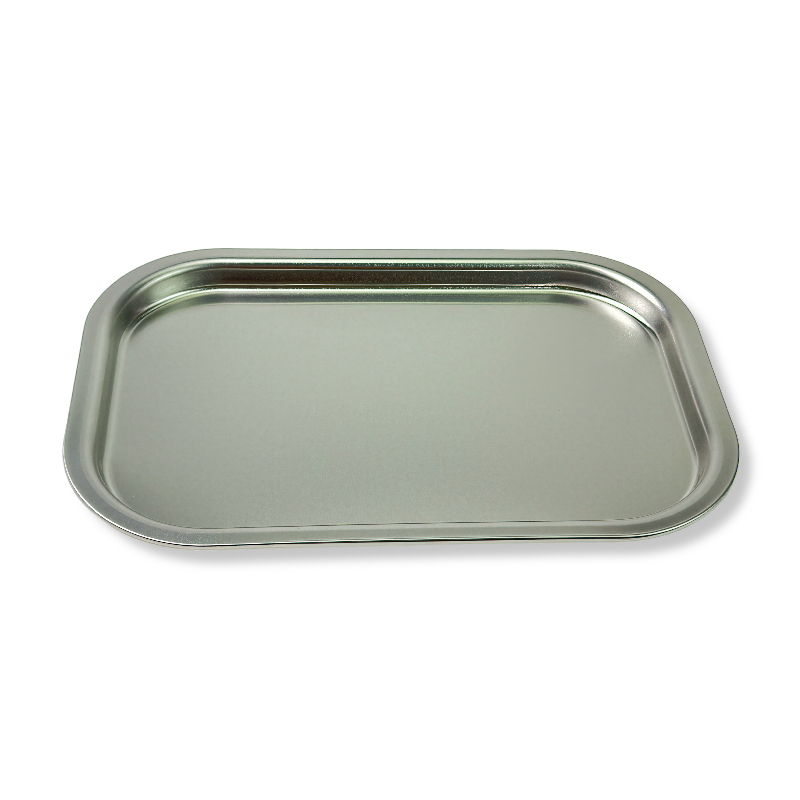 Custom ECO-Friendly recyclable tinplate metal food tin tray anti-slip bar beer tin serving tray wholesales