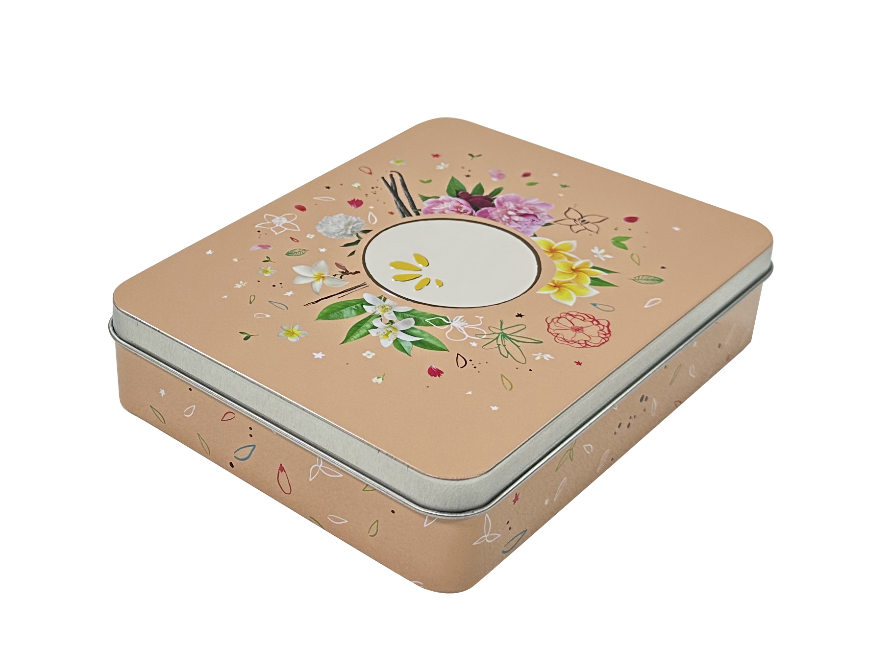 Custom printed logo metal tin for hand cream cosmetics iron box packaging