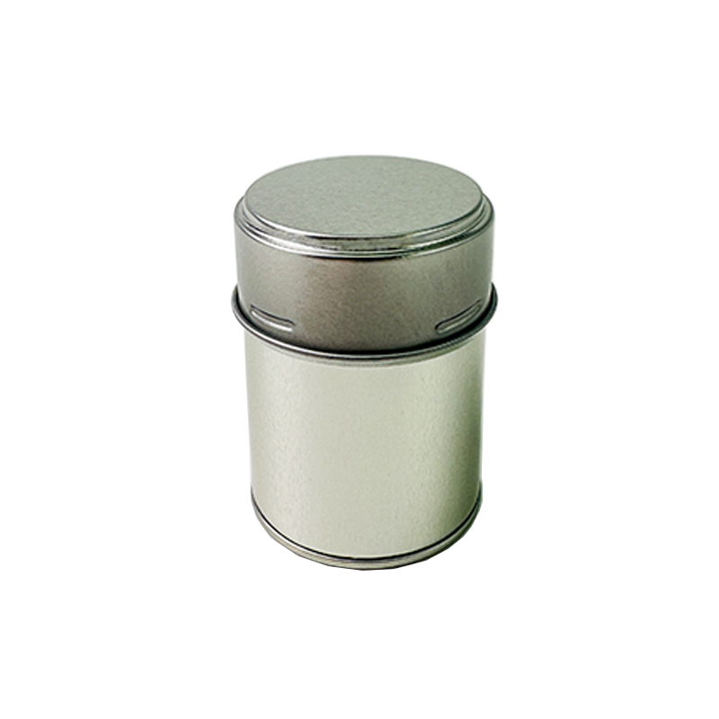 customised food grade small round double lids tin box spice container shaker inner cover tin packaging