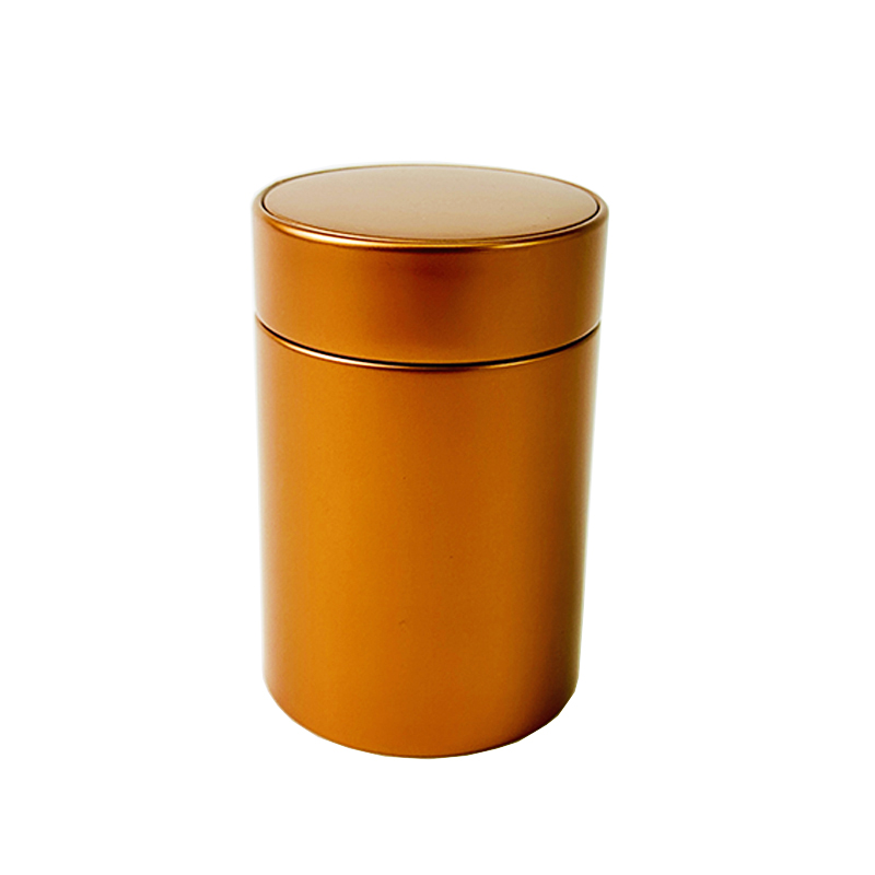 factory custom personalised luxury round tea tin can with Airtight double lid empty metal packaging coffee tea sugar tin box