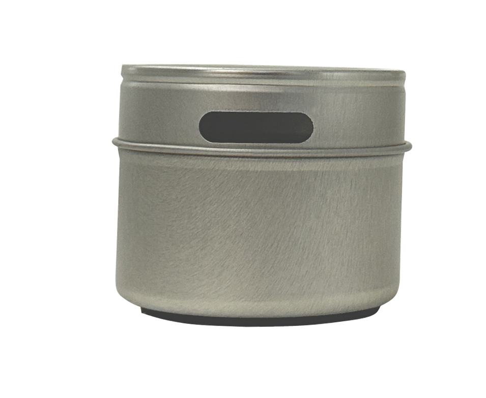 Hot sale custom design magnetic multi-purpose spice tin with clear top lid