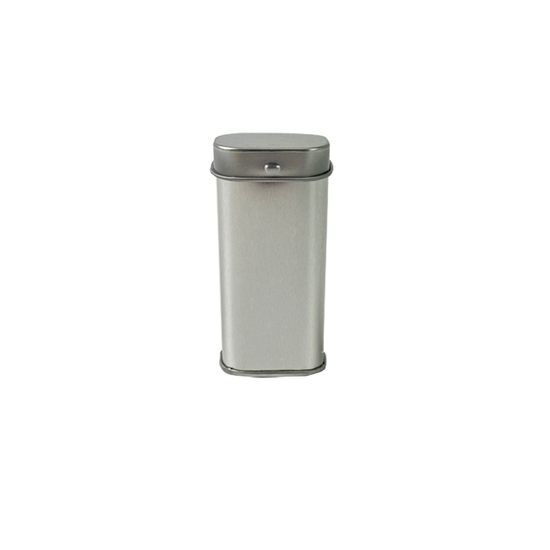 Private label metal tin box containers rectangular empty hinged tin box containers for gum, candies, mint, easy opening tin box manufacturer