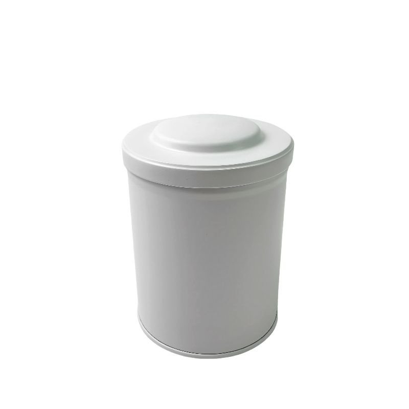 Private label tinplate tea coffee can box with double lids metal storage box manufacturers