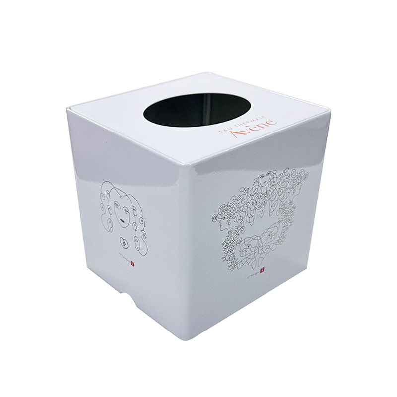 wholesale custom design rectangle metal tissue tin box